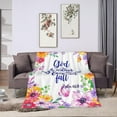 thumbnail image 4 of Prayer Blanket Throw with Scripture Religious Gift for Women Girls Friends Christian Spiritual Healing Blanket Home Bed (Bible Verse Blanket, S (40x50in)), 4 of 6