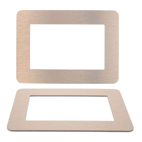 ETEREAUTY 2-Pack Golden Light Protector Covers, Peel and Stick Plastic Wall Socket Plates for Home Safety
