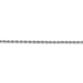 thumbnail image 3 of Real 14kt White Gold 2.25mm Diamond Cut Rope with Lobster Clasp Chain; 22 inch; for Adults and Teens; for Women and Men, 3 of 5
