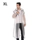 thumbnail image 3 of Yuarrent Chubasquero largo para acampar, Poncho con capucha, impermeable a prueba de viento, ropa impermeable para adultos, cubierta de lluvia Paraguas de lluvia Blanco XL, 3 of 6