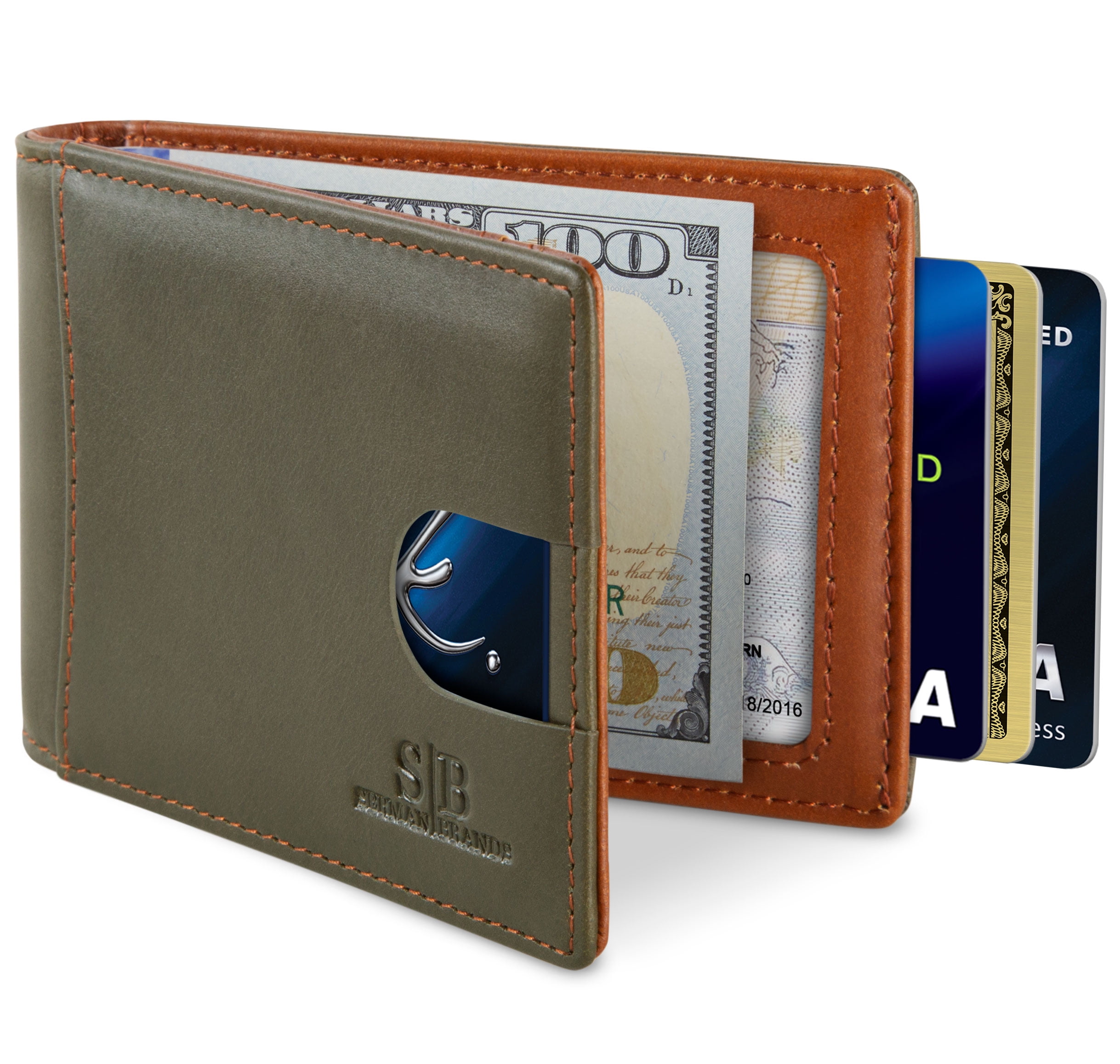 Serman Brands SERMAN BRANDS Slim Wallets for Men. Mens Wallet with