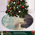 thumbnail image 6 of FMSHPON Cityscape Skyscrapers Xmas Christmas Tree Skirt Stand Mat for Holiday Party Decoration Indoor Outdoor 36 inches, 6 of 6