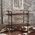 thumbnail image 2 of Bar Cart with Lockable Wheels, 2-Tier Rustic Brown Serving Cart for Wine, Coffee, and Liquor, Perfect for Home Kitchens, Dining Rooms, and Small Spaces, 2 of 8