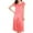 Watermelon Red, variant on Aofany Women's Nightgowns Womens Long Loungewear Solid Color Silk Satin Short Sleeve Nightgowns