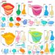 thumbnail image 3 of Collapsible Sand Bucket with Shovel and Sand Moulds For Children Beach Trip Water Play Sand Tool Set for Summer Vacation Multicolor, 3 of 4
