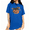 Blue, variant on UNISHE Black Cat Pumpkin Graphic Tee Women's Halloween Short Sleeve T-Shirt