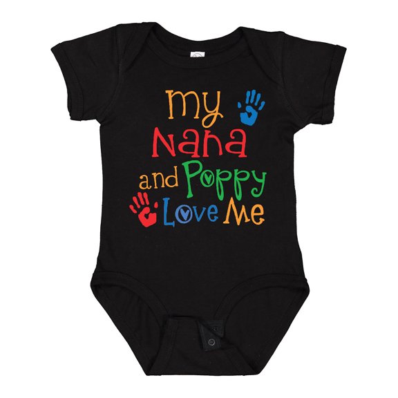Inktastic Nana and Poppy Love Me Boys or Girls Baby Bodysuit