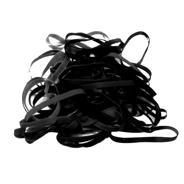 Jumpingount 50 piezas de banda de goma para la cabeza, mayor capacidad de tracción, aro para el cabello, fácil de almacenar, lazos para el Accesorio para el cabello Negro