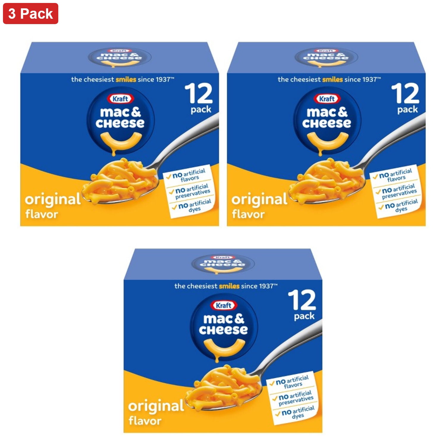 Kraft Blue Box Original Flavor Mac and Cheese Dinner - 12ct/87oz