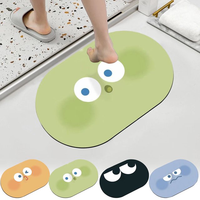 XWSHYW Alfombras de Baño Alfonbrilla Absorbente Barro Diatomeas Suave y Espesa para Entrar Al Baño, Alfonbrilla para Pies, Alfonbrilla para Puerta de Baño, Alfonbrilla para Evitar Resbalones y Más Re