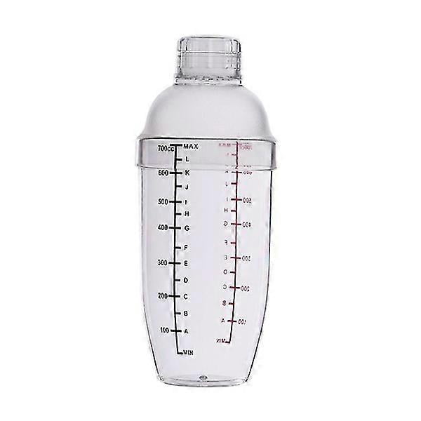 350/500/700/1000 ml Transparent Dual Scale Grams Cocktail Shaker Cup Wine Mixer 700ML