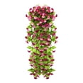 thumbnail image 2 of Outdoor Faux Plants Fake Flowers Simulated Rose Bouquets Simulated Flower Wall Hanging Baskets Decorative Landscaping Artificial Flowers Rattan Home Decor Flowers 85cm, 2 of 6