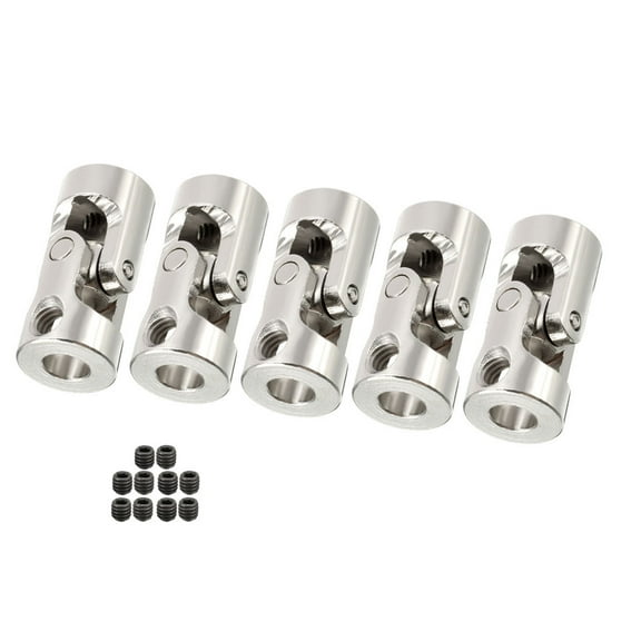 5pcs 4mm to 5mm Rotatable Universal Steering Shaft U Joint Coupler L24XD11