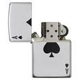 thumbnail image 4 of zippo 24011 ace of spades pocket lighter, high polish chrome, 4 of 4