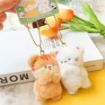 thumbnail image 6 of Plush Keychain, 2pcs/set Magnetic Cat Keychain Korean Style Cartoon Couple Pendants Cute Animal Keyring Bag Charms Car Key Accessories For Women, 6 of 7