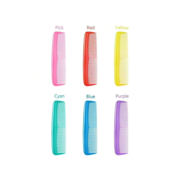 Mini Plastic Fine-Tooth Hair Comb - Color Variant, Compact Size