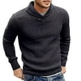 thumbnail image 2 of Dpytoraw Men's Casual Sweater Pullover Long Sleeve High Collar Slim Knit Sweater, 2 of 3