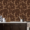 thumbnail image 2 of Coffee Shop Peel and Stick Wallpaper Abstract Coffee Bean Shades Brown Beige Wall Mural 17.7in x 9.8ft Self Adhesive Removable Wall Paper Renter Friendly Wallpaper for Bakery Coffee Lover, 2 of 8
