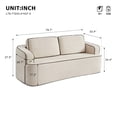 thumbnail image 5 of Noble House 79" Integrated Handrail Double Seat Loveseat, Modern Simple Rounded Small Space Sofa, Living Room, Beige, 5 of 8