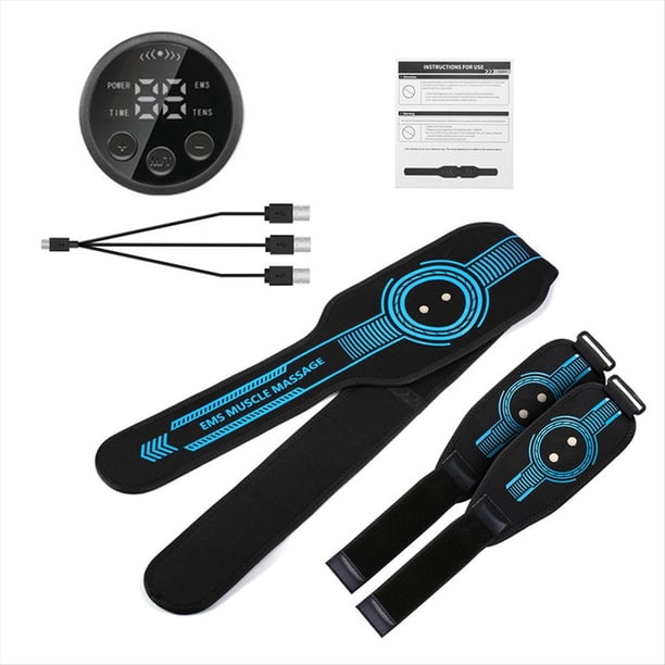 Cinturón Tonificador Abdominal con Recarga USB, Estimulador Muscular EMS, Tonificador Muscular, Masajeador Corporal, Masaje de Cintura, y Piernas, Pérdida de Peso B