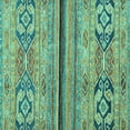 thumbnail image 1 of Ahgly Company Indoor Square Abstract Turquoise Blue Modern Area Rugs, 3' Square, 1 of 4