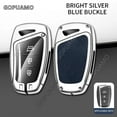 thumbnail image 3 of Key Case Cover For Hyundai G 3 buttons Grandeur HG Sedan Genesis G80 Santa Fe 3DM Grand Santa Fe 2018 IX45 EQUUS Azera, 3 of 25