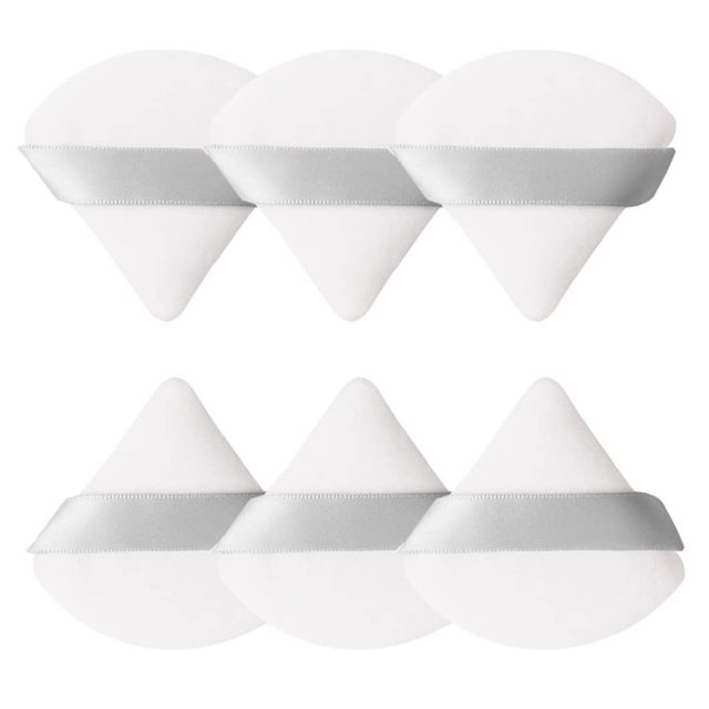 Esponjas triangulares para polvo facial Brillar esponja de maquillaje de terciopelo suave tamaño normal