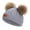 Gray, variant on TMOYZQ Toddler Baby Girls Boys Winter Hats with Double Poms, Soft Thick Warm Ribbed Chunky Cable Knit Hats Skull Caps for 1-11 Years Old Kids