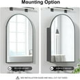 thumbnail image 5 of Recessed Medicine Cabinet with Mirror,Arched Medicine Cabinet Mirrors for Bathroom,Brushed Black Medicine Cabinets in Wall,Bathroom Mirror with Storage,Mirrored Medicine Cabinets 20x30, 5 of 7
