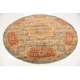 thumbnail image 2 of Unique Loom Austin Vintage Area Rug 8' x 8' Round Navy Blue/Tan, 2 of 2