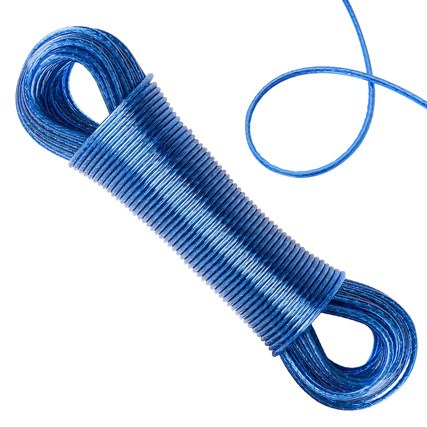 6MM Multi-Functional Thick Heavy Duty Hanging Cord String for Clothesline Hanging Drying Clothes Garden Camping Outdoors Travel 100 Foot Nylon Rope 