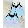 thumbnail image 3 of Livona 3 Pack Training Bras for Girls - Sports, Fitness, Padded Everyday Bralette, Crop Cami Tank Top (6-14), 3 of 7