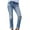 Light blue 353, variant on Henpk New Arrivals 2024 Now Trending 2024 Jeans For Women High Rise Leggings For Women Plus Size Clearance Fashion Pockets Button Mid Waist Skinny Ripped Jeans Trousers Hole Pants Black M