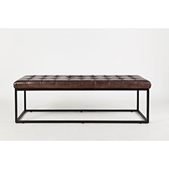 Jofran Global Archive 55" Genuine Distressed Leather Ottoman Bench