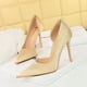 thumbnail image 5 of Nuevos tacones de punta puntiaguda para mujer Banquet Slim Ultra, elegantes y de lujo para mujer, tacones con relieve para novia, de satén, para bodas, clásicos, 5 of 5
