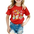 thumbnail image 2 of Easter Egg Bunny Graphic Tee for Kids Toddler Girls Boys Holiday Shirt Size:12-13 Years, 2 of 3