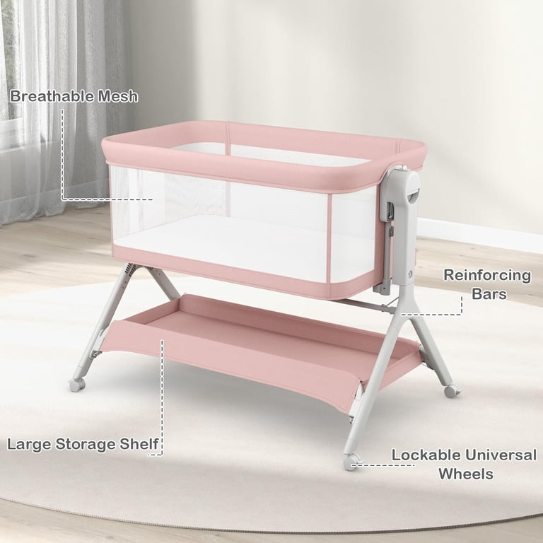 5-in-1 Portable Baby Bassinet & Bedside Sleeper With Mosquito Net | Folding Crib For Newborns