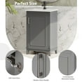 thumbnail image 4 of 20 Inch Modern Small Bathroom Vanity Cabinet With Ceramic Basin- 20*15.5*33.3 Inches, Ample Storage, 1 Soft Close Door, 4 of 20