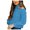 Blue, variant on Vedolay Cropped Sweaters for Women Crew Neck Long Sleeve Pullover Sweater Casual Loose Fall Tops,Orange XXL