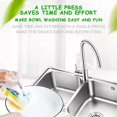 thumbnail image 3 of Dish Soap Dispenser for Kitchen, Soap Dispenser and Sponge Holder 2 in 1,Press The Soap Box Kitchen Automatic Dispenser Detergent and Liquid Box Sponge (Silver), 3 of 7