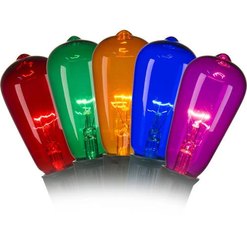 Holiday Time Christmas Edison Lights, 20ct / 19ft Green Wire