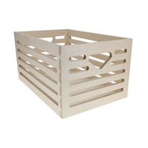 Good Wood By Leisure Arts Slotted Dovetail Crate, Wood Crate Classic Finish, Crates For Display, Crates For Storage, Wooden Unfinished, 18" X 12.5" X 9.5"