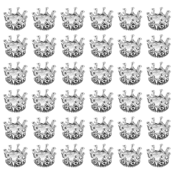 ELAYARD 100Pcs Mini Crowns Rhinestone Charms Alloy Jewelry Supplies for Home Decoration