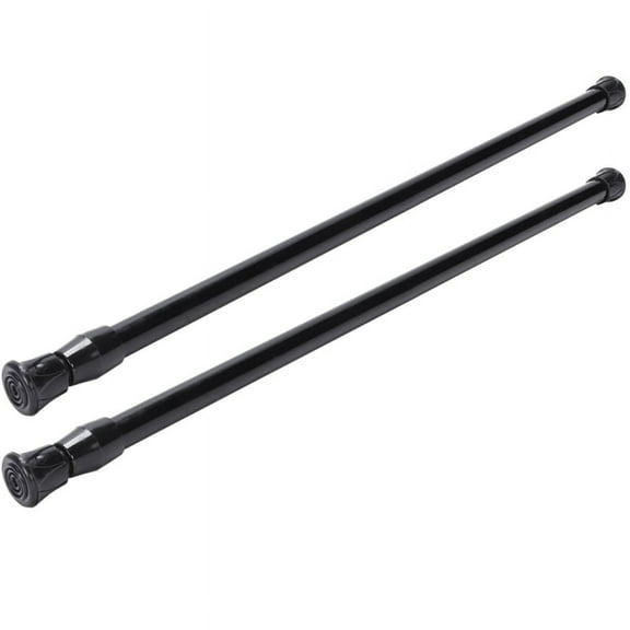 2X Spring Extendable Loaded Curtain Rail Pole Telescopic Bath Window Tension Rod,40-70cm