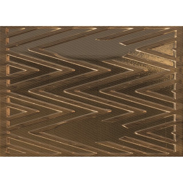 Ahgly Company Machine Washable Indoor Rectangle Transitional Light Brown Area Rugs, 7' x 10'