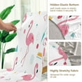 thumbnail image 3 of Chair Cover 4 Pack Removable Dining Chair Protectors Washable Chair Slipcovers Seat for Home Wedding Decor Cute Flamingo Pattern, 3 of 6