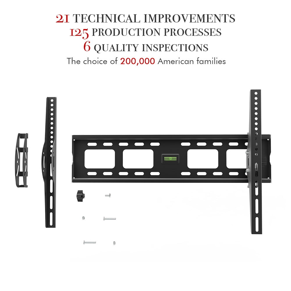 UWR-Nite TV Mount Fixed for Most 32-70 Inch LED, LCD and Plasma TV, TV Wall Mount TV Bracket up to VESA 600x400mm and 110 LBS Loading Capacity, Low Profile and Space Saving Flat Mount