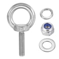 thumbnail image 5 of Uxcell M8 x 30mm Lifting Shoulder Eye Bolt 304 Stainless Steel Lifting Ring Threaded Eyebolt with Nuts and Washers 3Pcs, 5 of 5
