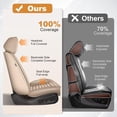 thumbnail image 5 of Car Seat Cover Fit for Volvo XC90 2003-2014 Waterproof Leather Seat Covers Cushion Comfort Car Seat Protector Compatible Airbag Beige,Full Set(2 Row 5 Seats), 5 of 10