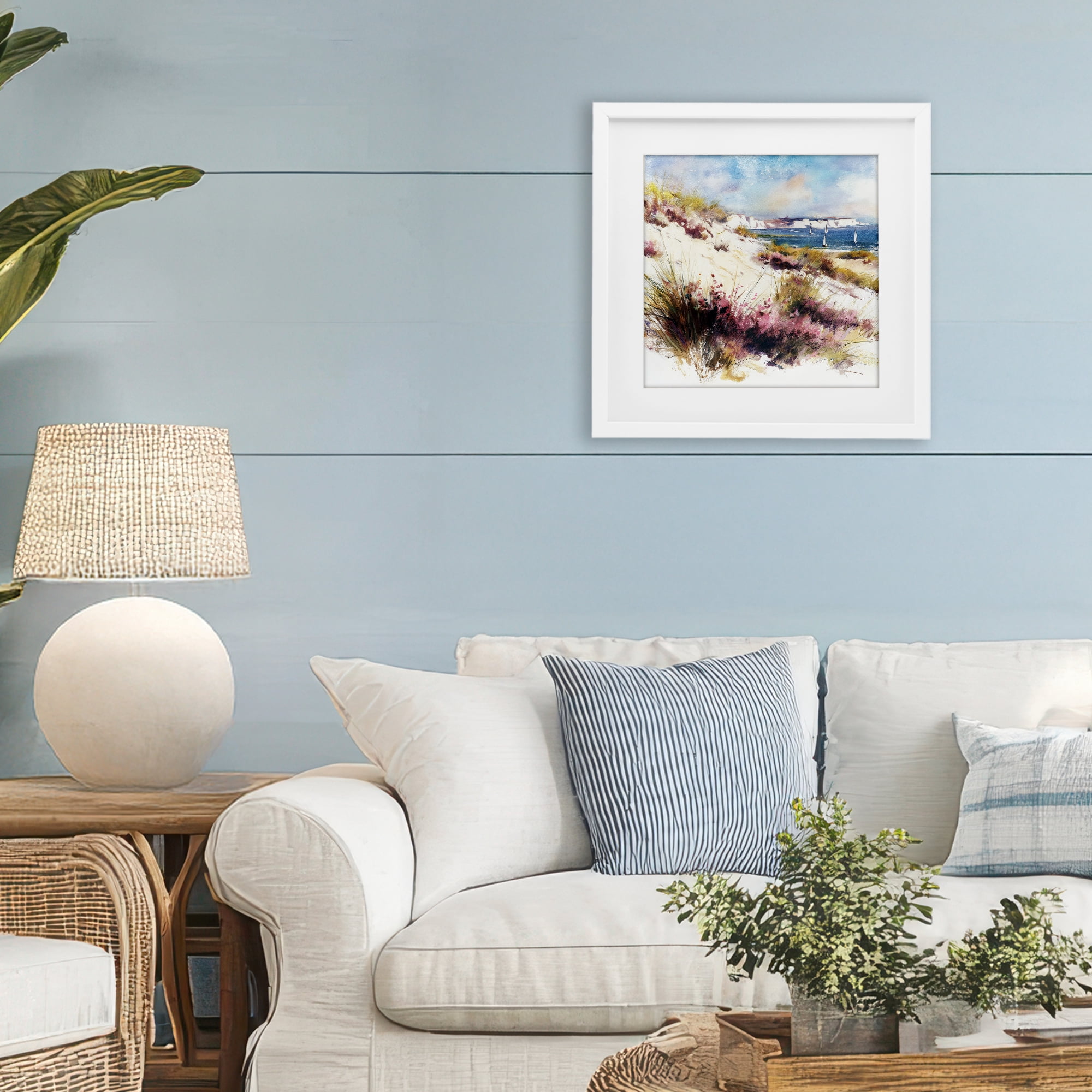 Stupell Industries Cliffs And Waters View White Framed Print Under Glass, design by Svetlana Aleynikova